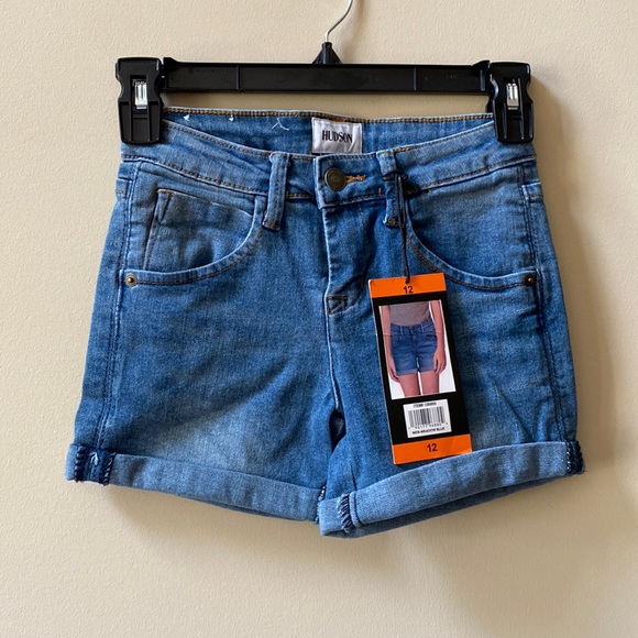 Hudson Jeans Other - Girls Hudson Roll Cuff Short Stretch Denim Blue 12 NWT